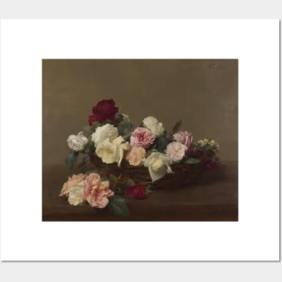 Ignace-Henri-Theodore Fantin-Latour - A Basket Of Roses Posters and Art